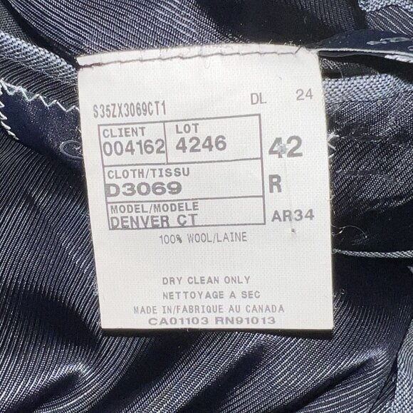 Cremieux‎ Loro Piana Blazer Sport Coat Casual Jacket Size 42R Wool Super 130s - Picture 4 of 10